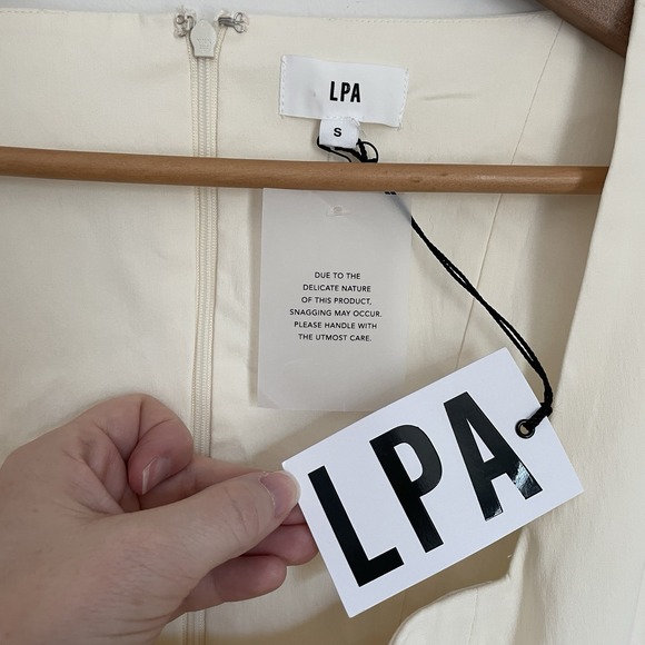 LPA Giovanna Mini Dress Ivory NWT Small Corset Bridal Shower Coquette Old Money - Picture 5 of 15